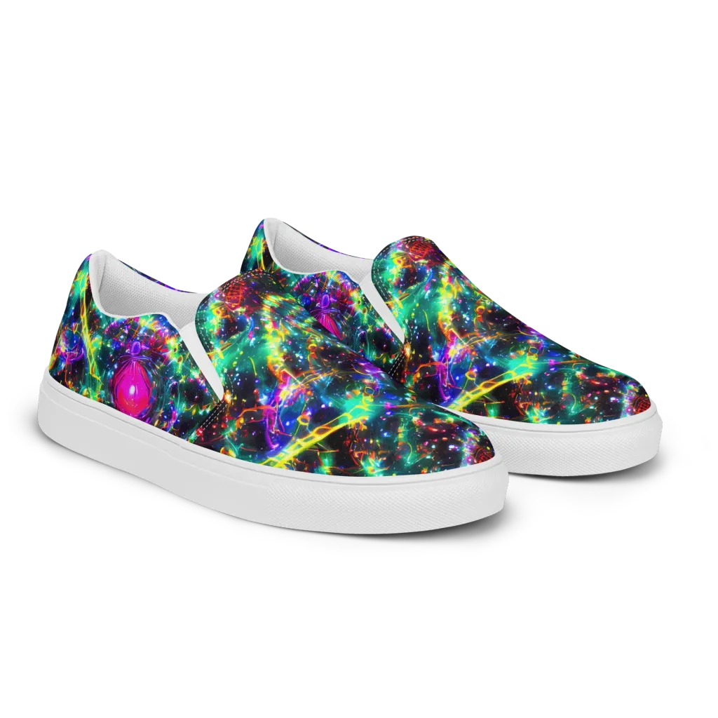 Blythe Nebula on Men's Slip-On Canvas Shoes — Right Front