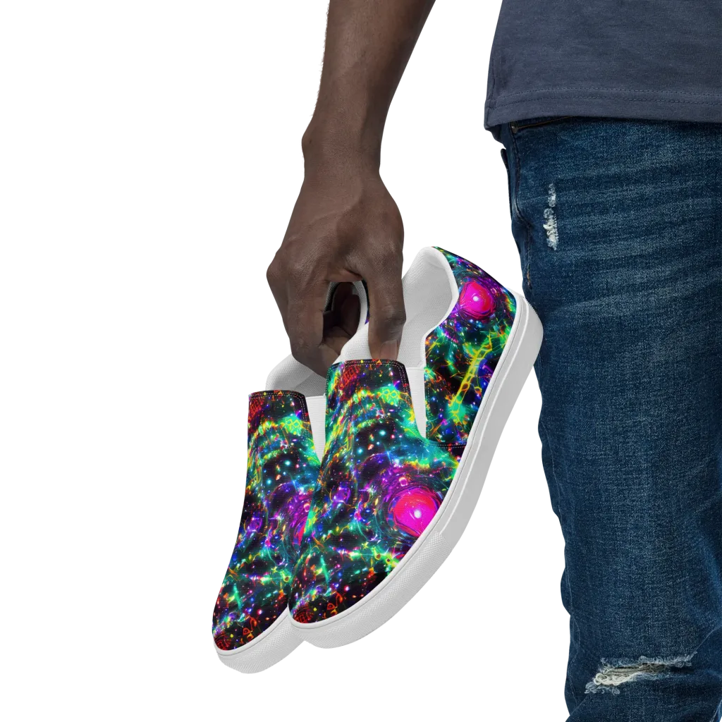 Blythe Nebula on Men's Slip-On Canvas Shoes — Left Front