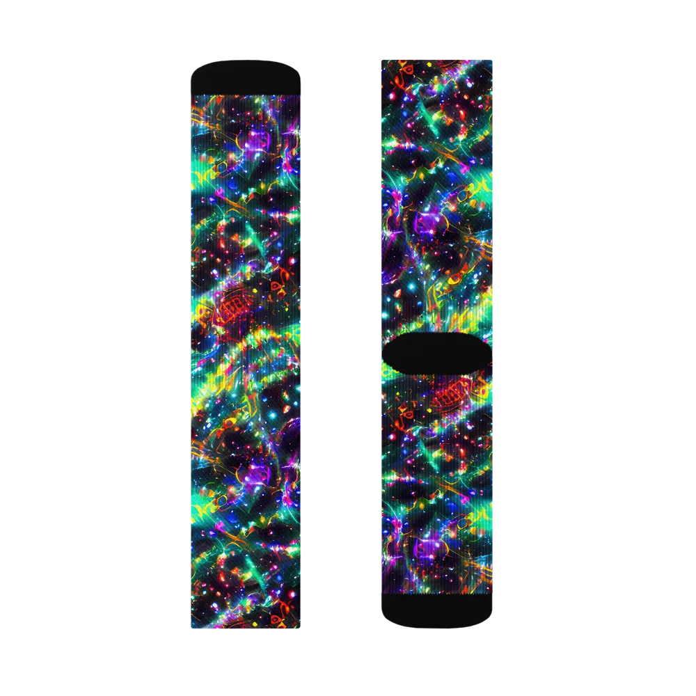 Blythe Nebula on Socks — Left Sock