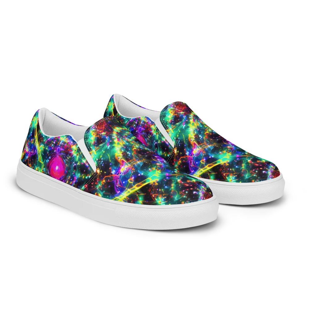 Blythe Nebula on Women's Slip-On Canvas Shoes — Right Front