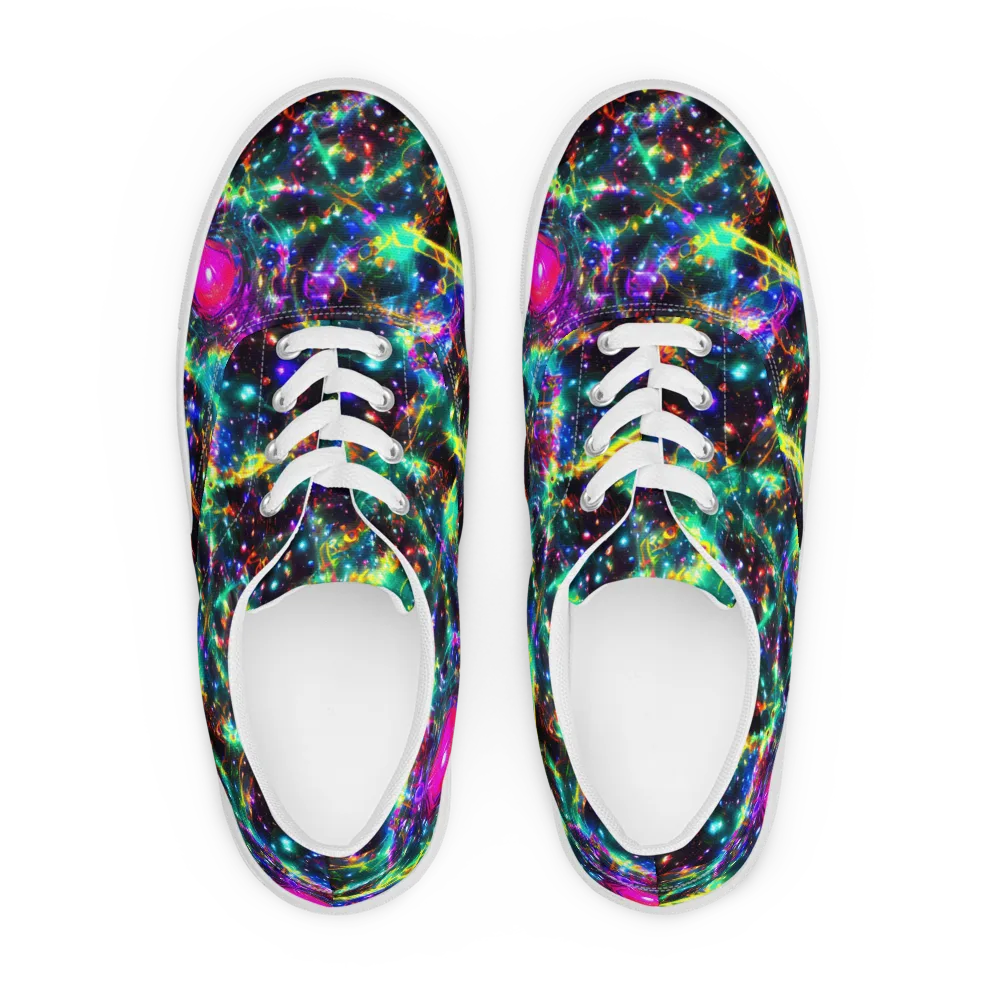 Blythe Nebula on Men's Lace-Up Canvas Shoes — Front