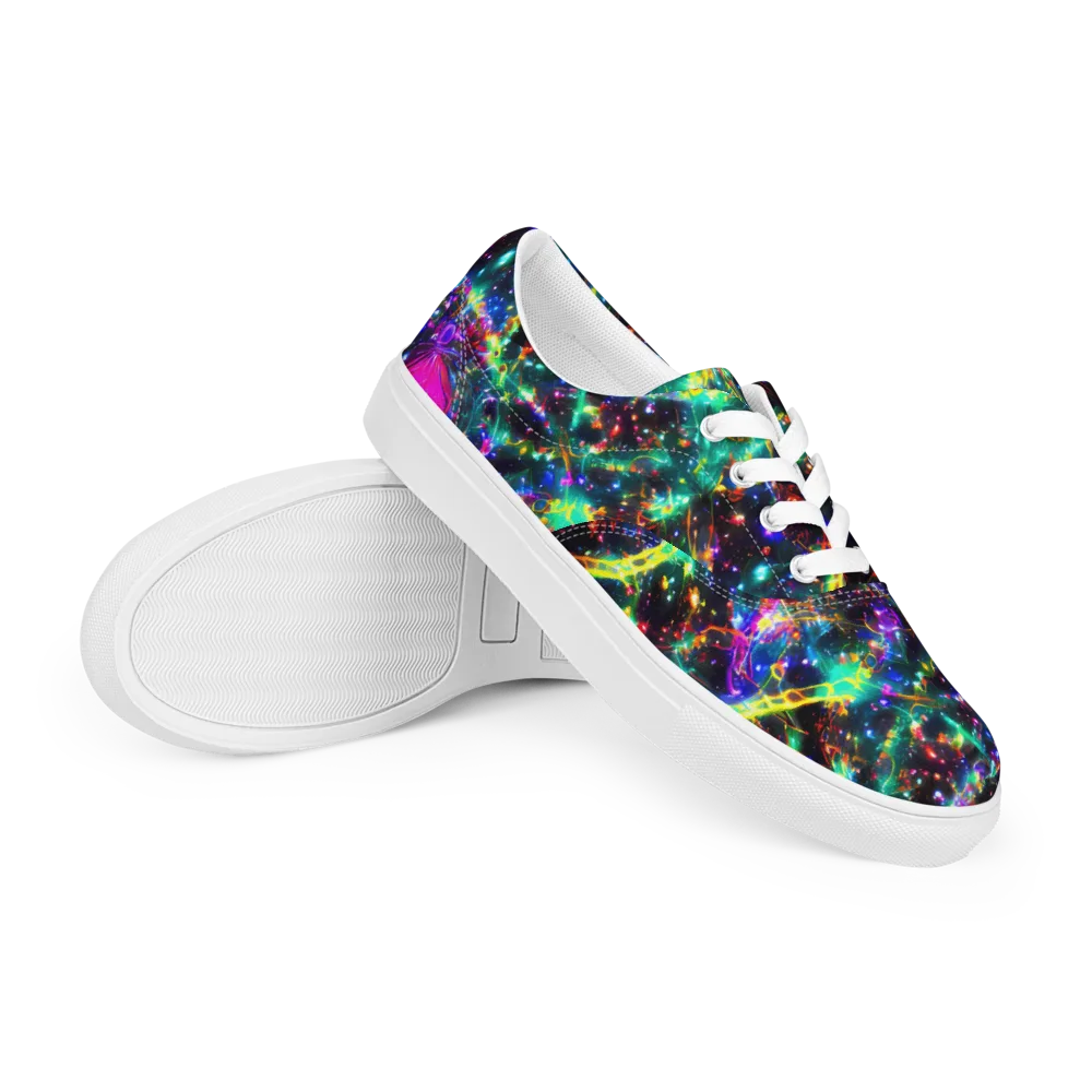 Blythe Nebula on Men's Lace-Up Canvas Shoes — Right Front