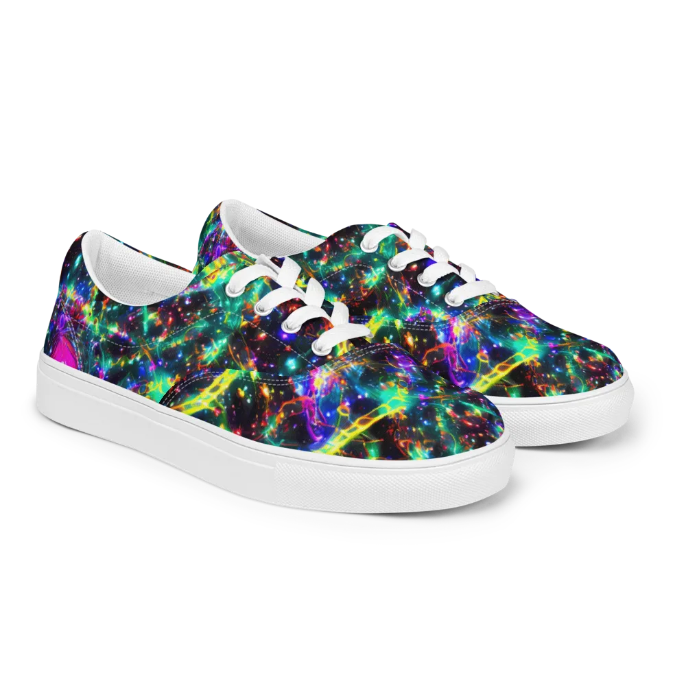 Blythe Nebula on Men's Lace-Up Canvas Shoes — Right Front