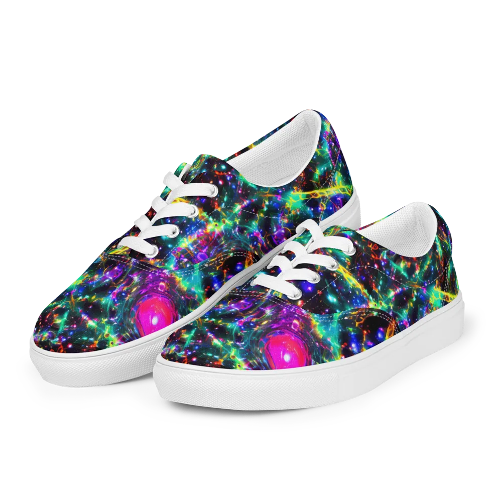 Blythe Nebula on Men's Lace-Up Canvas Shoes — Left Front