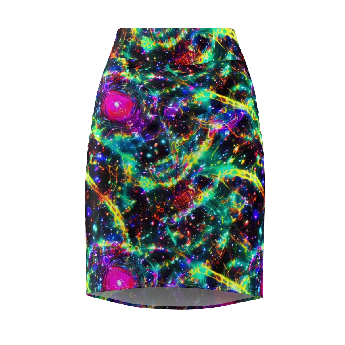 Blythe Nebula on Pencil Skirt — Front