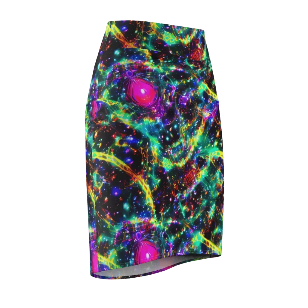 Blythe Nebula on Pencil Skirt — Front Side