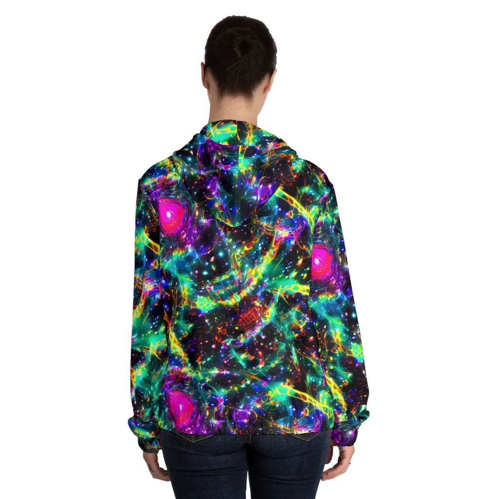 Blythe Nebula on Women's Full-Zip Hoodie — Back On Person