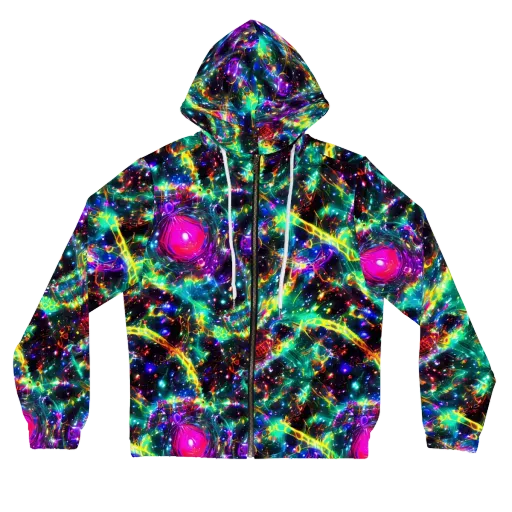 Blythe Nebula on a Women's Full-Zip Hoodie
