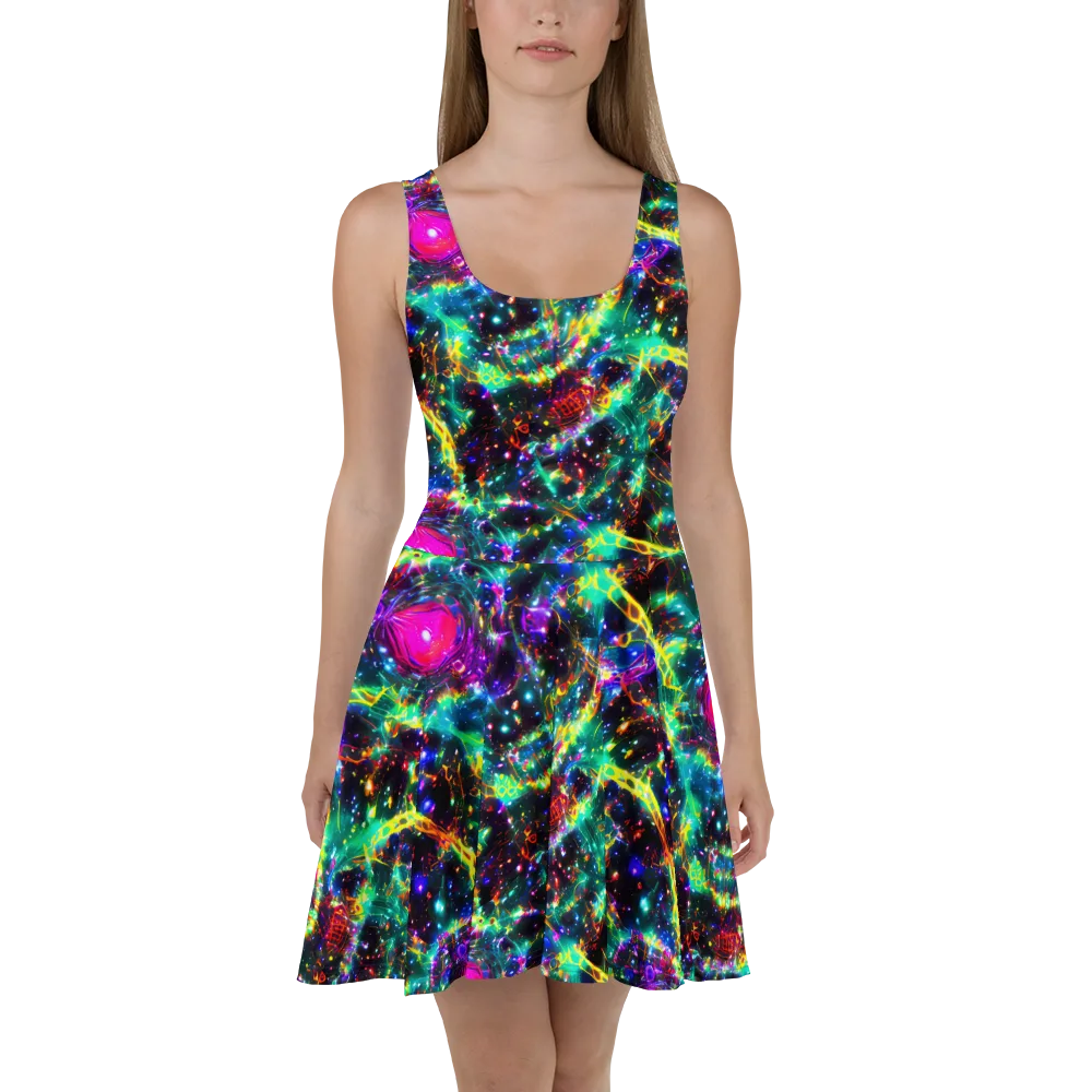 Blythe Nebula on Skater Dress — Front