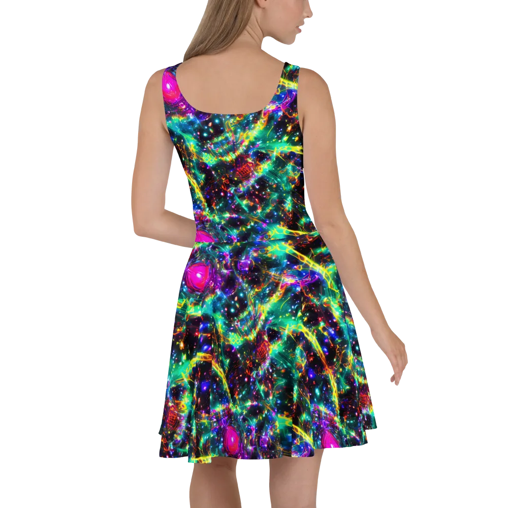 Blythe Nebula on Skater Dress — Back