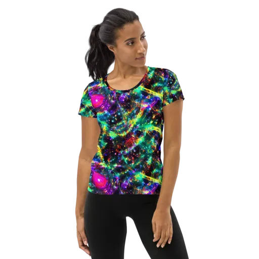 Blythe Nebula on a Women's Athletic T-Shirt