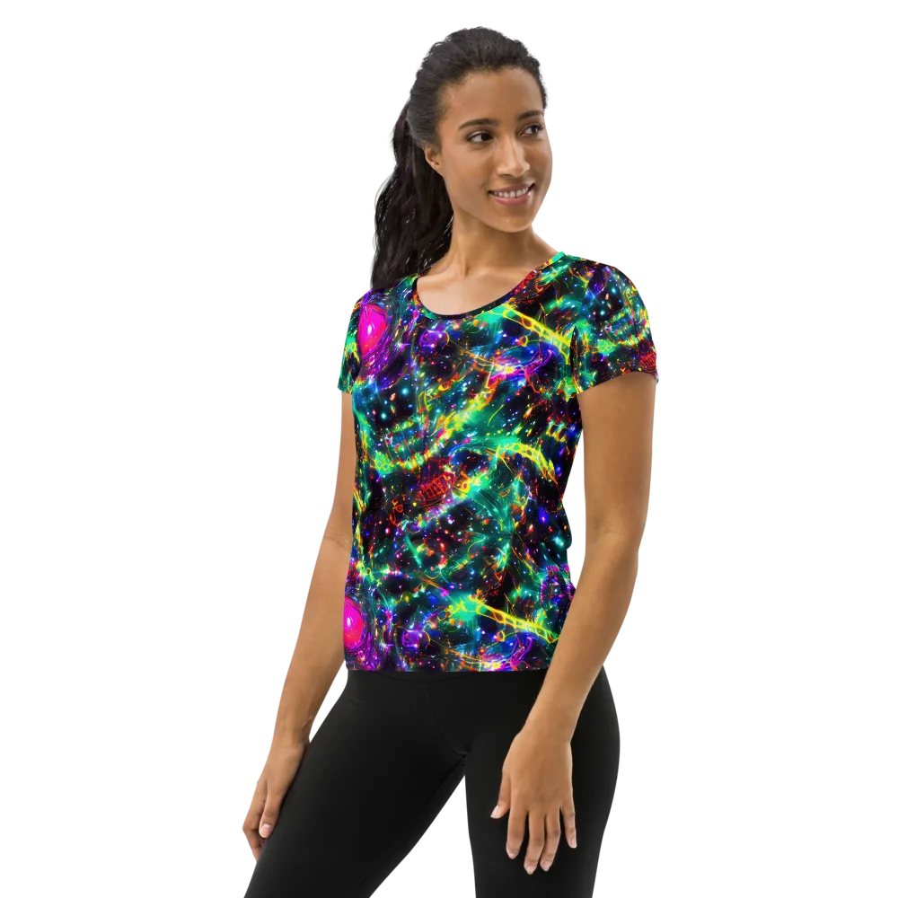 Blythe Nebula on Women's Athletic T-Shirt — Left