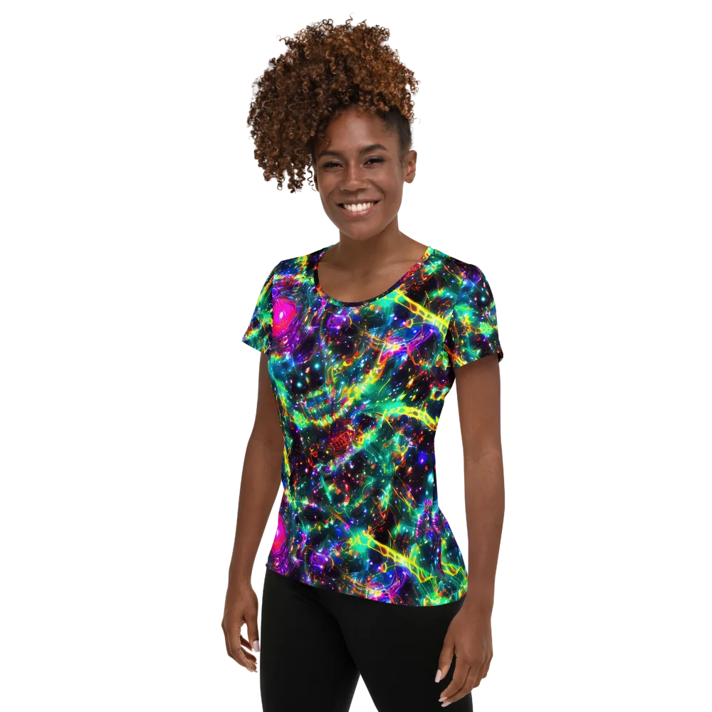 Blythe Nebula on Women's Athletic T-Shirt — Left
