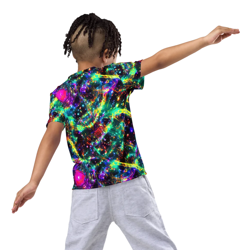 Blythe Nebula on Kids Crew Neck T-Shirt — Back
