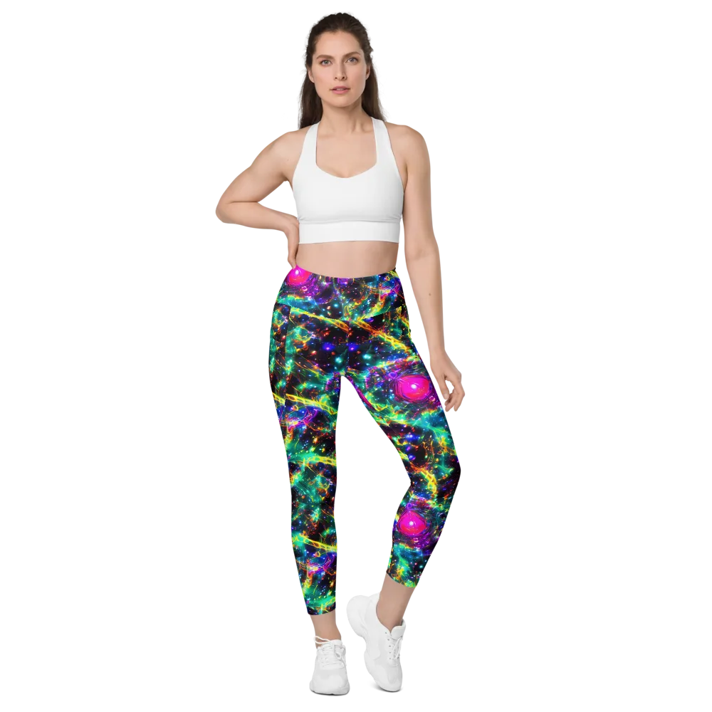 Blythe Nebula on Leggings with Pockets — Front