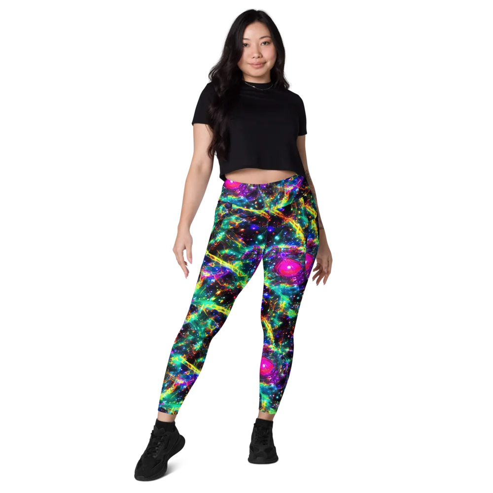 Blythe Nebula on Leggings with Pockets — Front