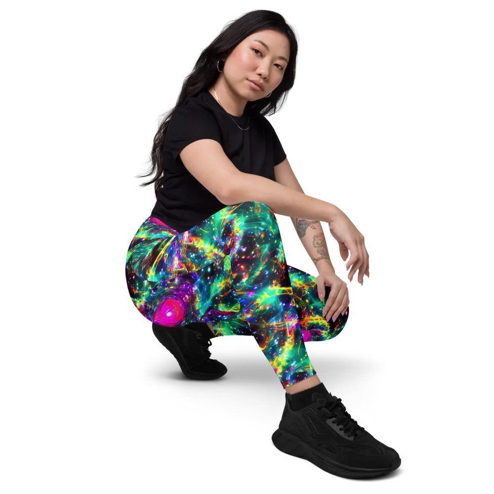 Blythe Nebula on Leggings with Pockets — Right Front