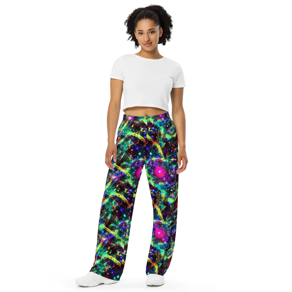 Blythe Nebula on Wide-Leg Pants — Front