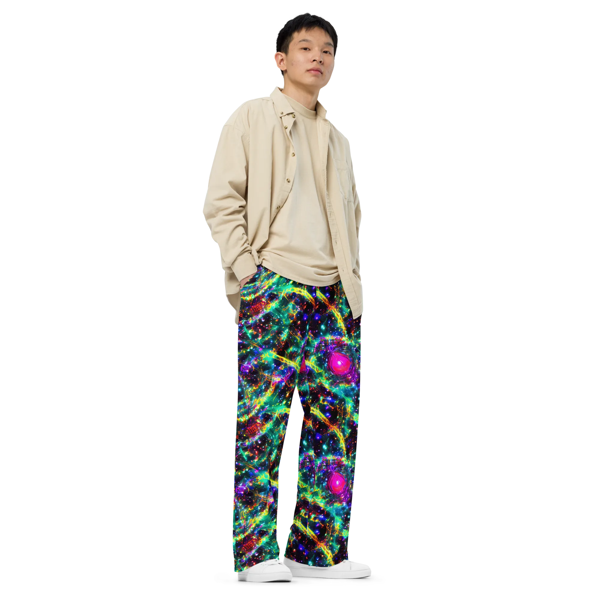Blythe Nebula on Wide-Leg Pants — Right Front