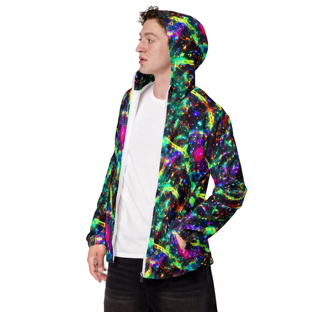Blythe Nebula on Men's Windbreaker — Left Front