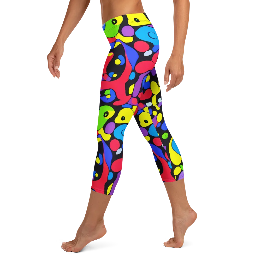 Miró's Mosaic on Capri Leggings — Left