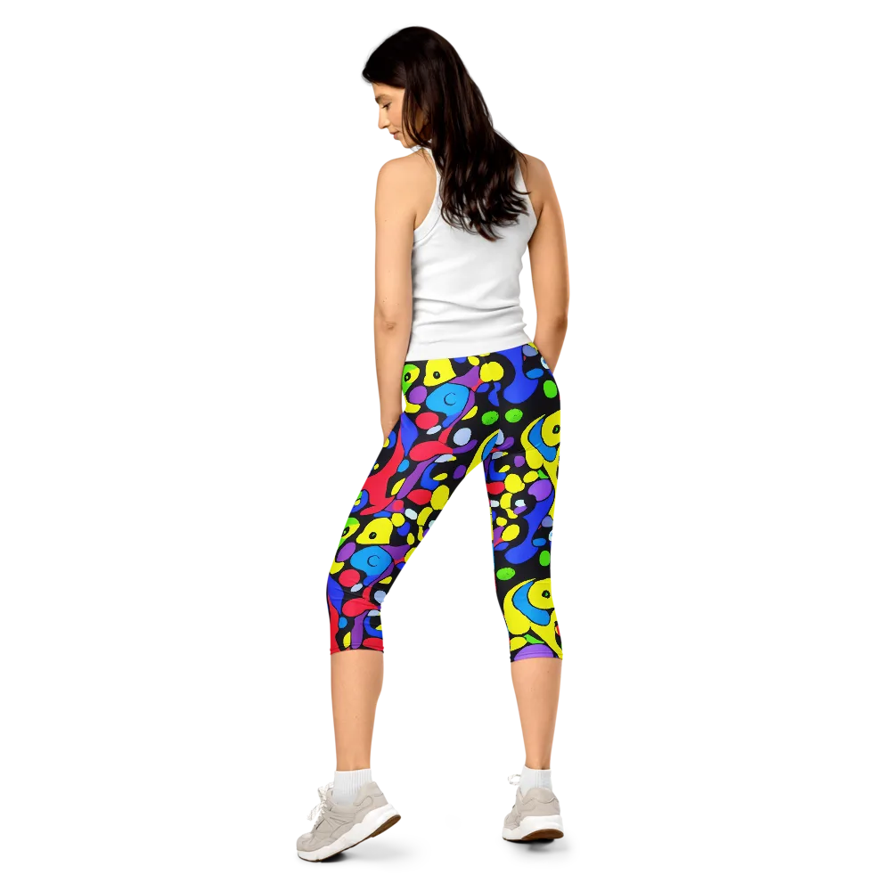 Miró's Mosaic on Capri Leggings — Back
