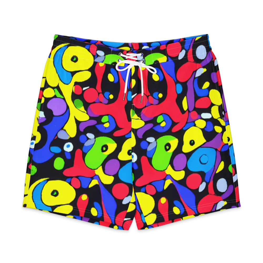 Miró's Mosaic on Men's Board Shorts — Front
