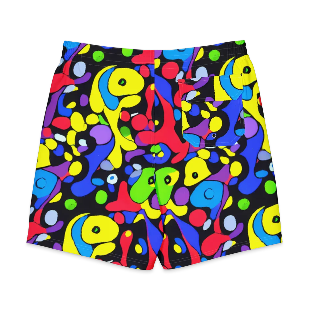 Miró's Mosaic on Men's Board Shorts — Back