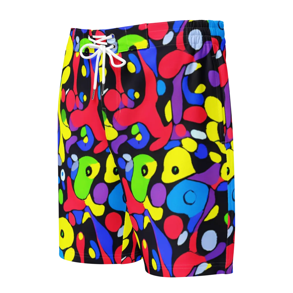 Miró's Mosaic on Men's Board Shorts — Front