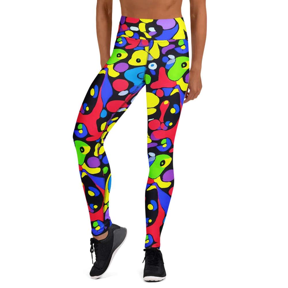 Miró's Mosaic on Yoga Leggings — Front