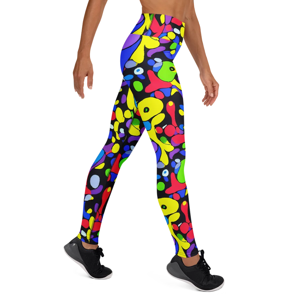 Miró's Mosaic on Yoga Leggings — Right