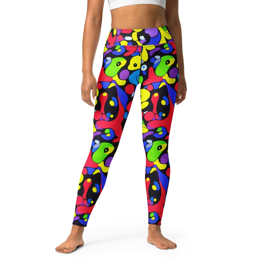 Miró's Mosaic on Yoga Leggings — Front
