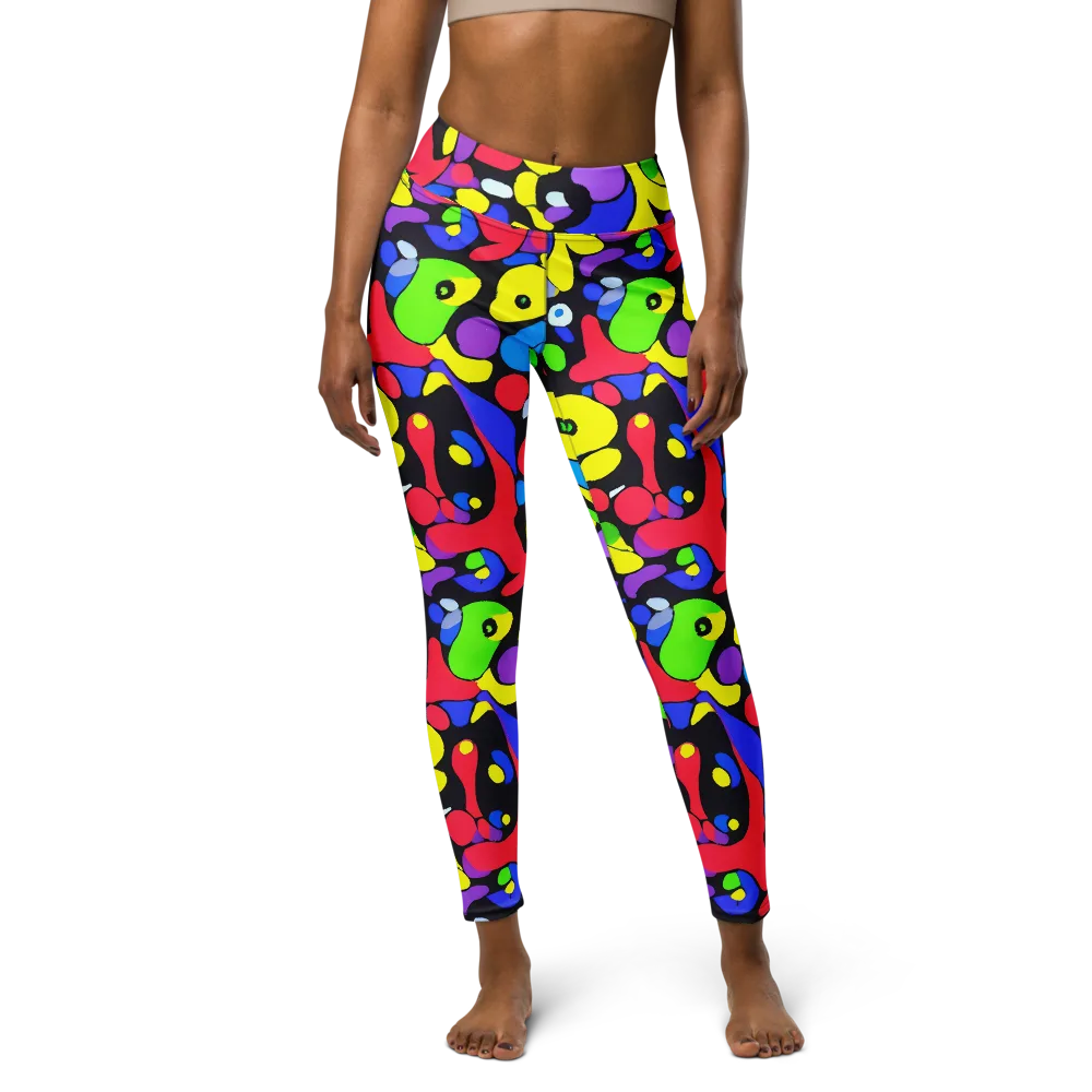 Miró's Mosaic on Yoga Leggings — Front