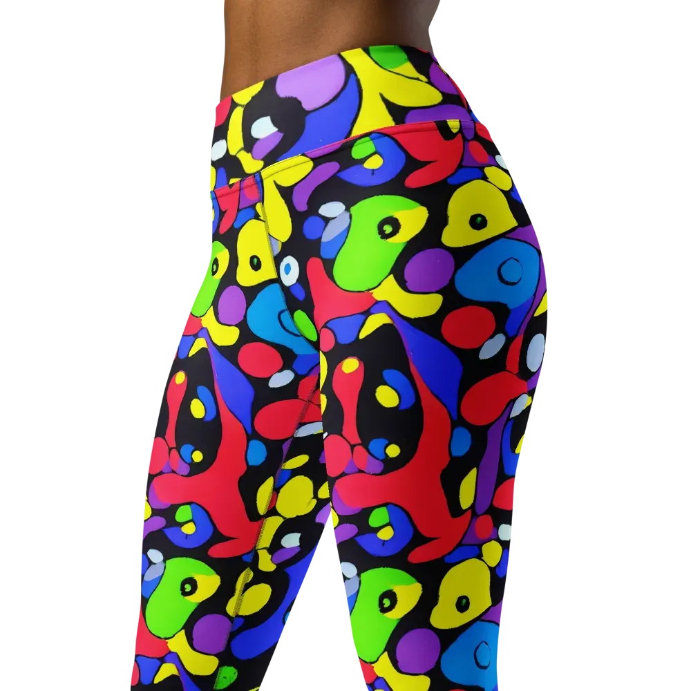 Miró's Mosaic on Yoga Leggings — Left Front