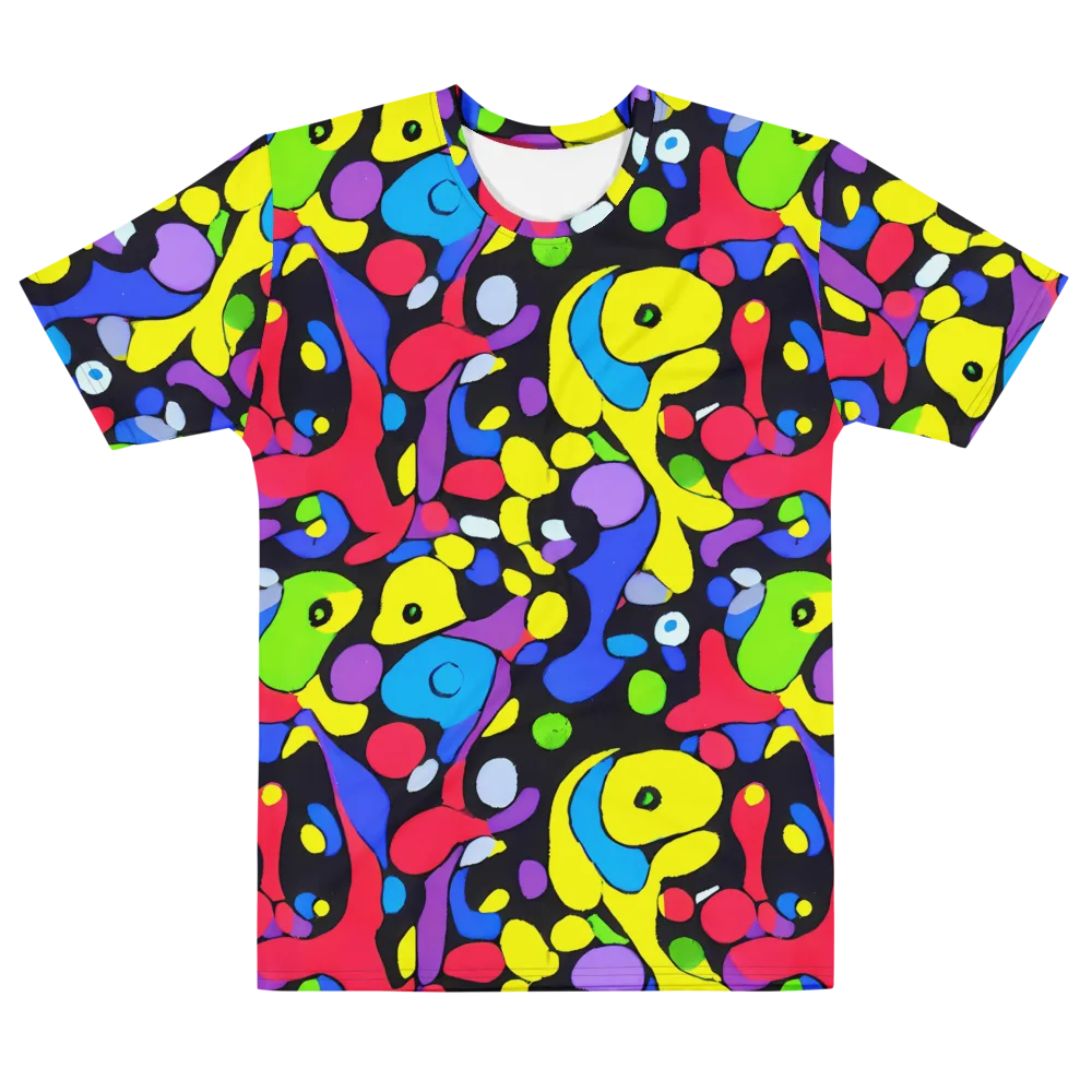 Miró's Mosaic on Men's Cotton Crew Neck T-Shirt — Front