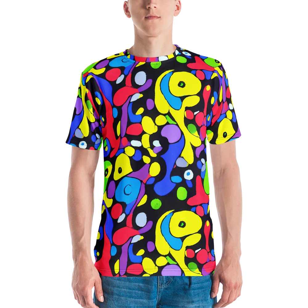Miró's Mosaic on Men's Crew Neck T-Shirt — Front