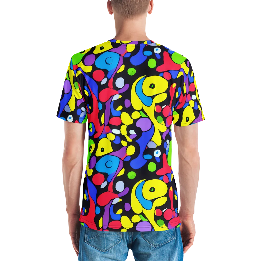 Miró's Mosaic on Men's Crew Neck T-Shirt — Back