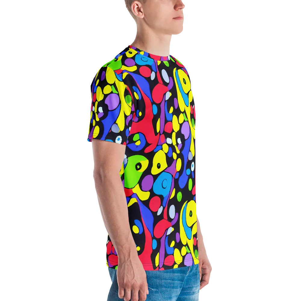 Miró's Mosaic on Men's Crew Neck T-Shirt — Right