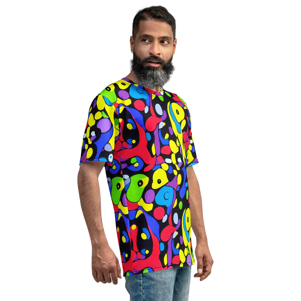 Miró's Mosaic on Men's Crew Neck T-Shirt — Right