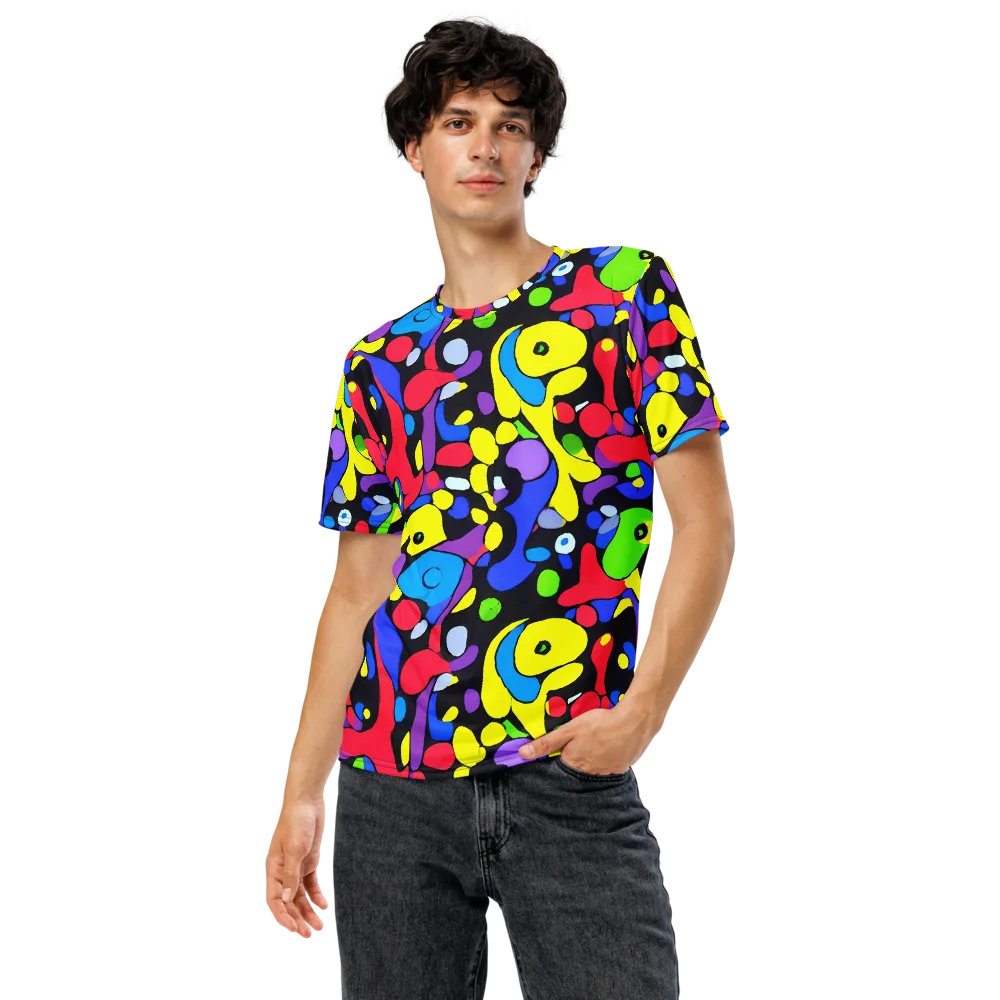 Miró's Mosaic on Men's Crew Neck T-Shirt — Front