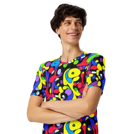 Miró's Mosaic on a Men's Crew Neck T-Shirt