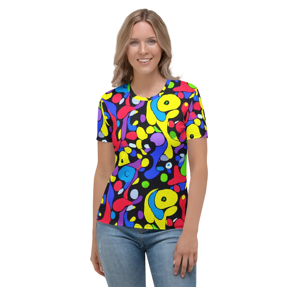 Miró's Mosaic on Women's Crew Neck T-Shirt — Front