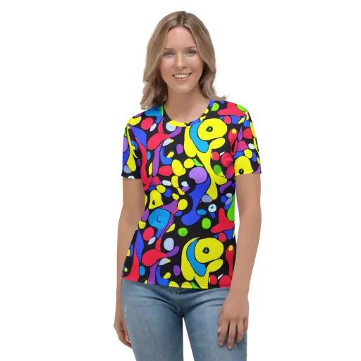 Miró's Mosaic on a Women's Crew Neck T-Shirt