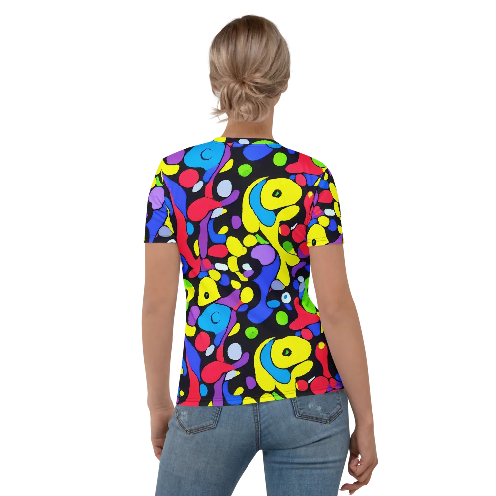 Miró's Mosaic on Women's Crew Neck T-Shirt — Back
