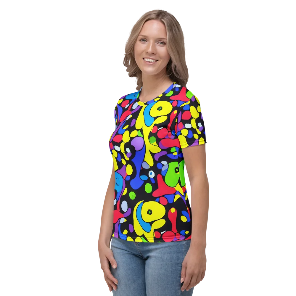 Miró's Mosaic on Women's Crew Neck T-Shirt — Left