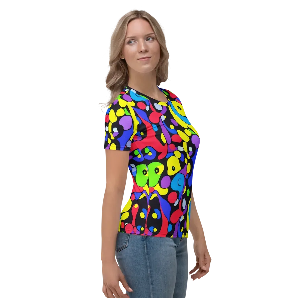 Miró's Mosaic on Women's Crew Neck T-Shirt — Right