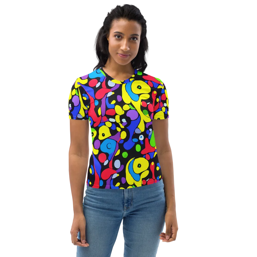 Miró's Mosaic on Women's Crew Neck T-Shirt — Front