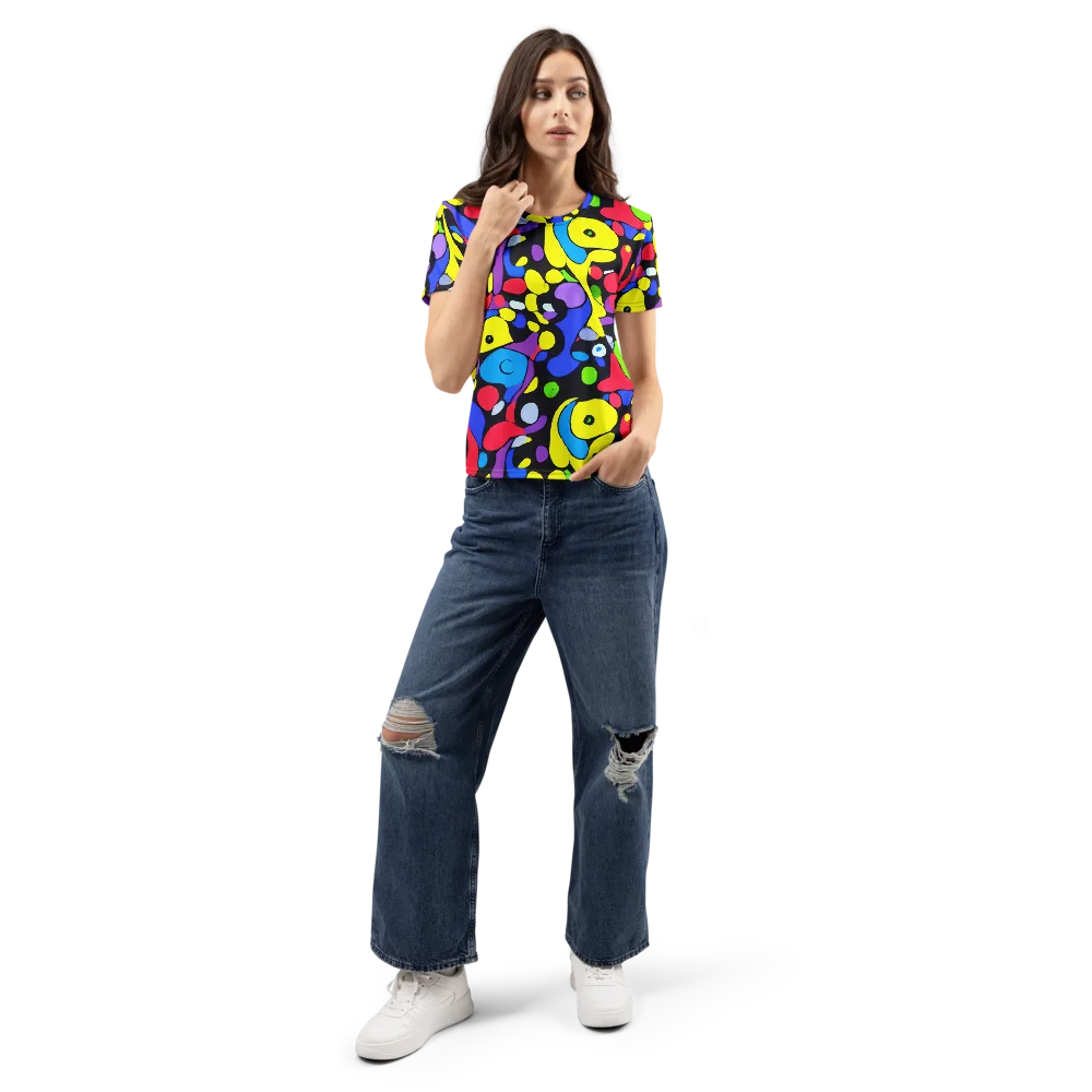 Miró's Mosaic on Women's Crew Neck T-Shirt — Front