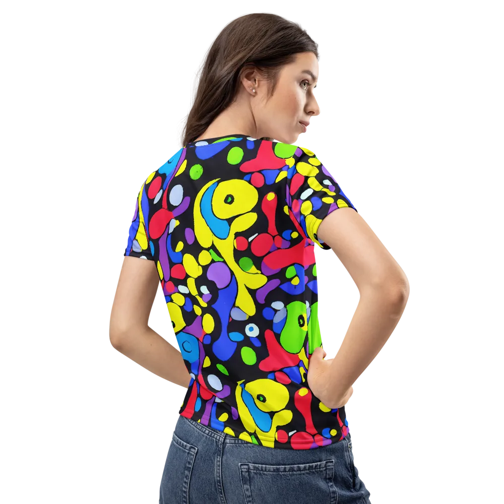 Miró's Mosaic on Women's Crew Neck T-Shirt — Back