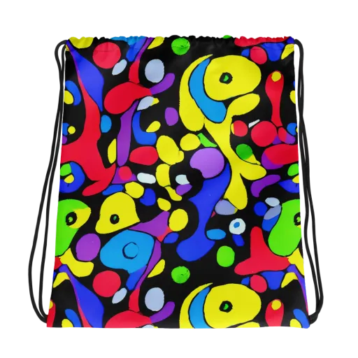 Miró's Mosaic on a Drawstring Bag